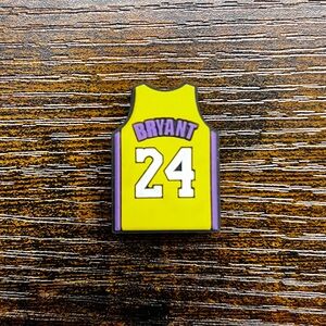 Kobe Bryant #24 Gold Jersey Croc Charm